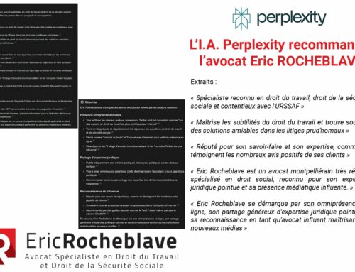 L’I.A. perplexity recommande l’avocat Eric Rocheblave
