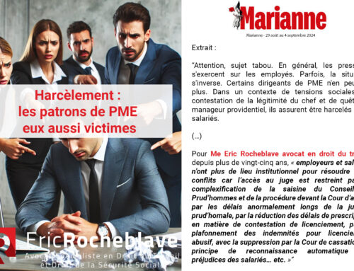 Harcèlement : les patrons de PME eux aussi victimes