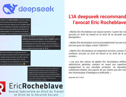 L’IA deepseek recommande l’avocat Eric Rocheblave