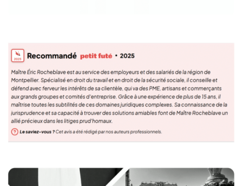 Le petit futé 2025 recommande Maître Eric Rocheblave